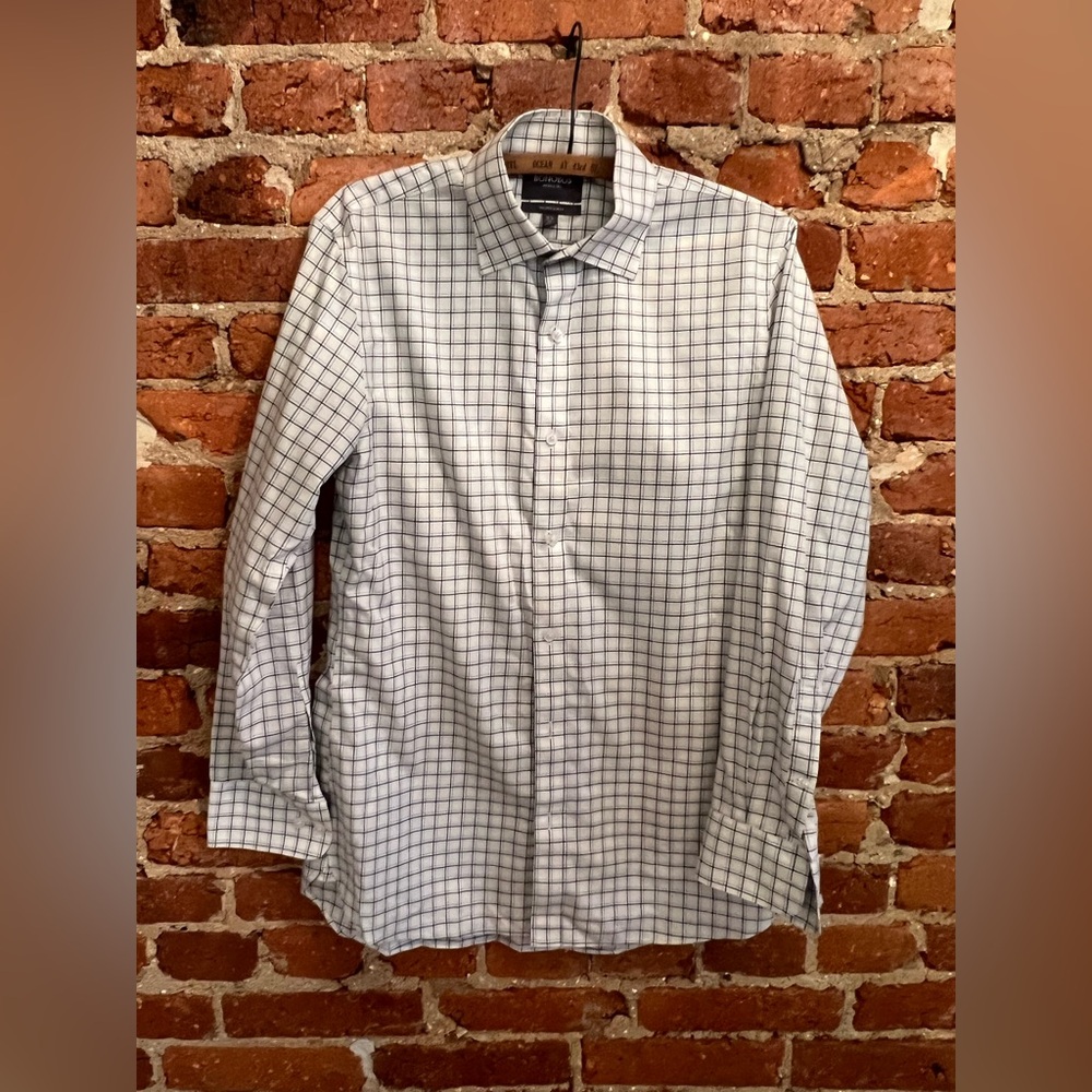 Bonobos White Checkered Men's Button Down Shirt